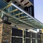 kanopi kaca 8mm tempered mewah